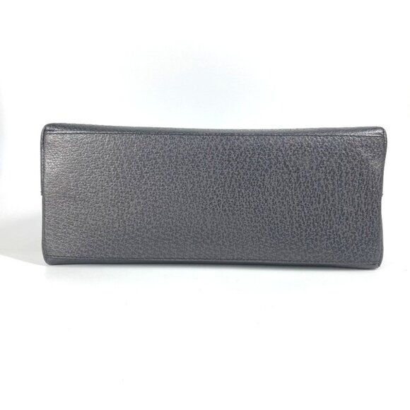 GUCCI 001・1118 vintage Bamboo Tote Bag Flap Hand Bag Leather gray - Picture 7 of 14